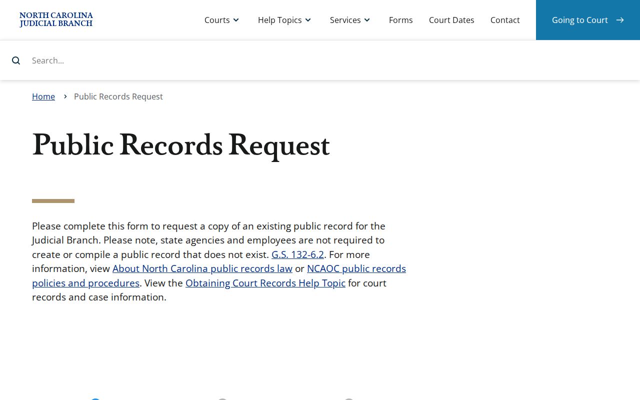 Lee County court records NCAOC public records form distinction