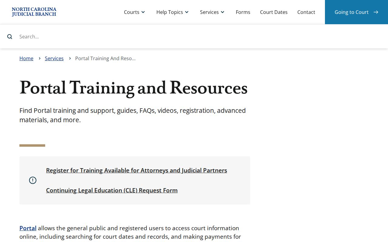 Lee County court docket Portal training page