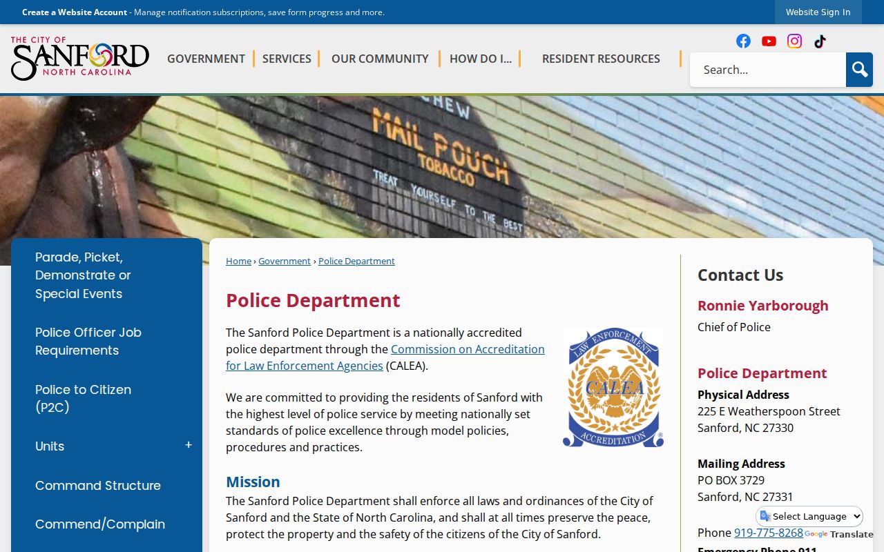 Lee County Sanford court docket police service context